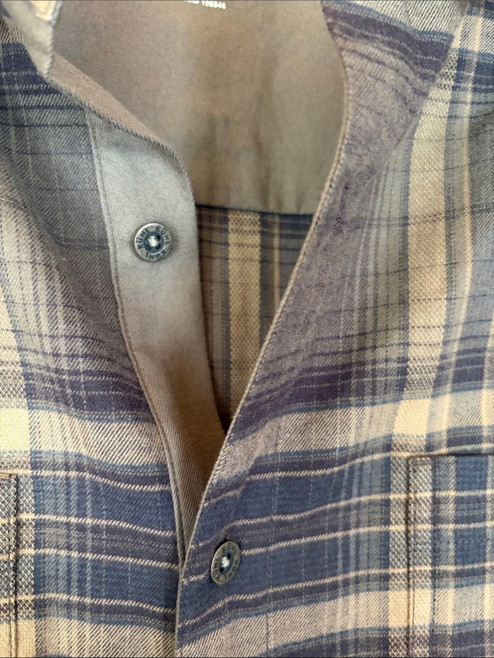 NWT Men’s Large Kuhl Fugitive Flannel shirt in roasted barley - Picture 4 of 10